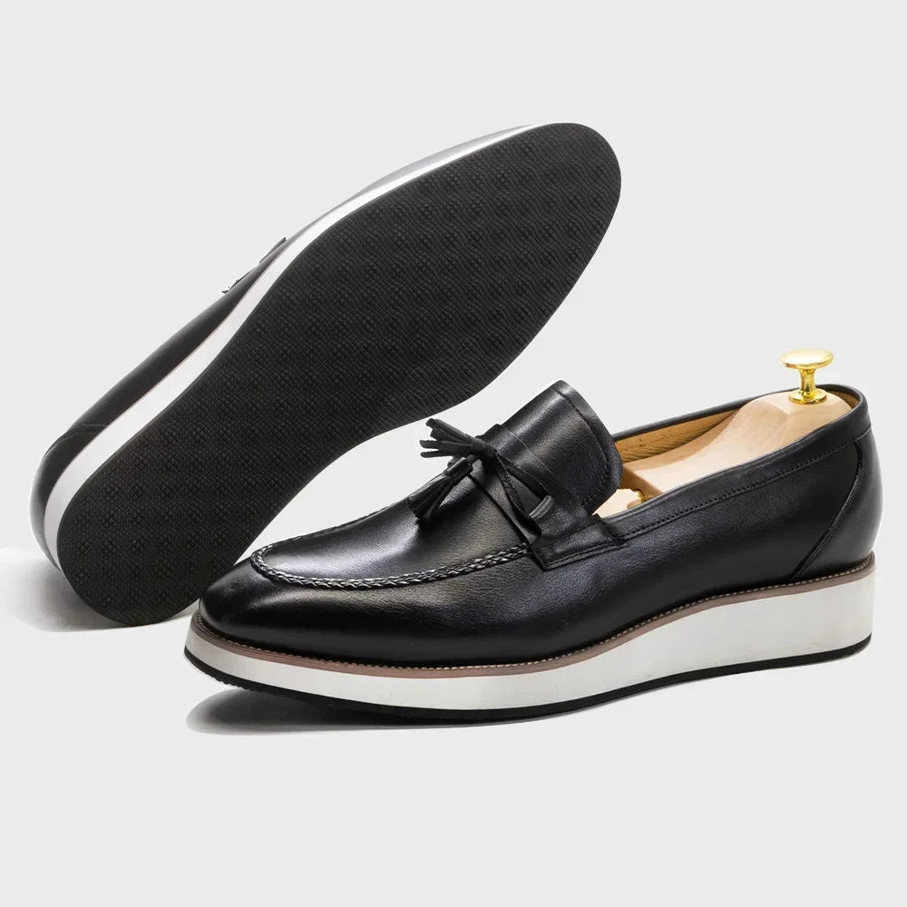 Mocassins à pampilles en cuir pour homme