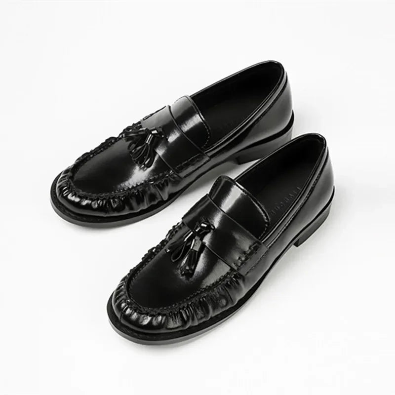Mocassins à pampille en cuir pour femme