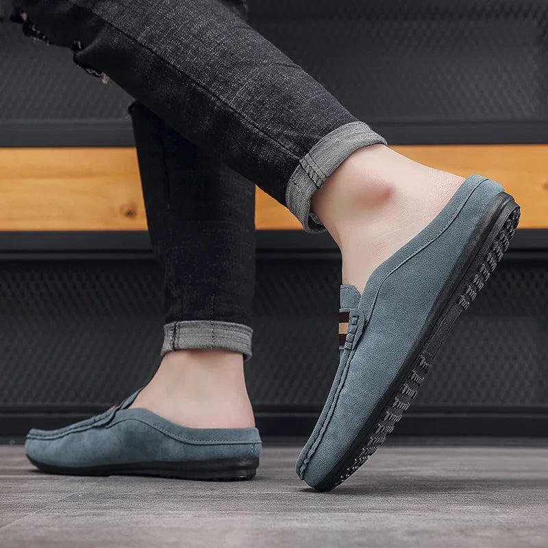 Mule à bande rayée pour homme