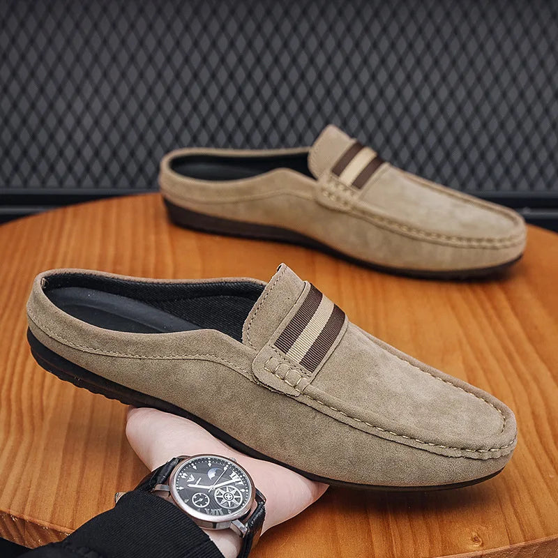 Mule à bande rayée pour homme