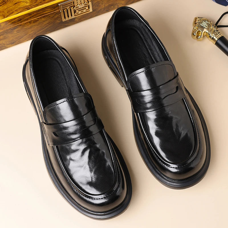 Mocassins penny en cuir pour homme