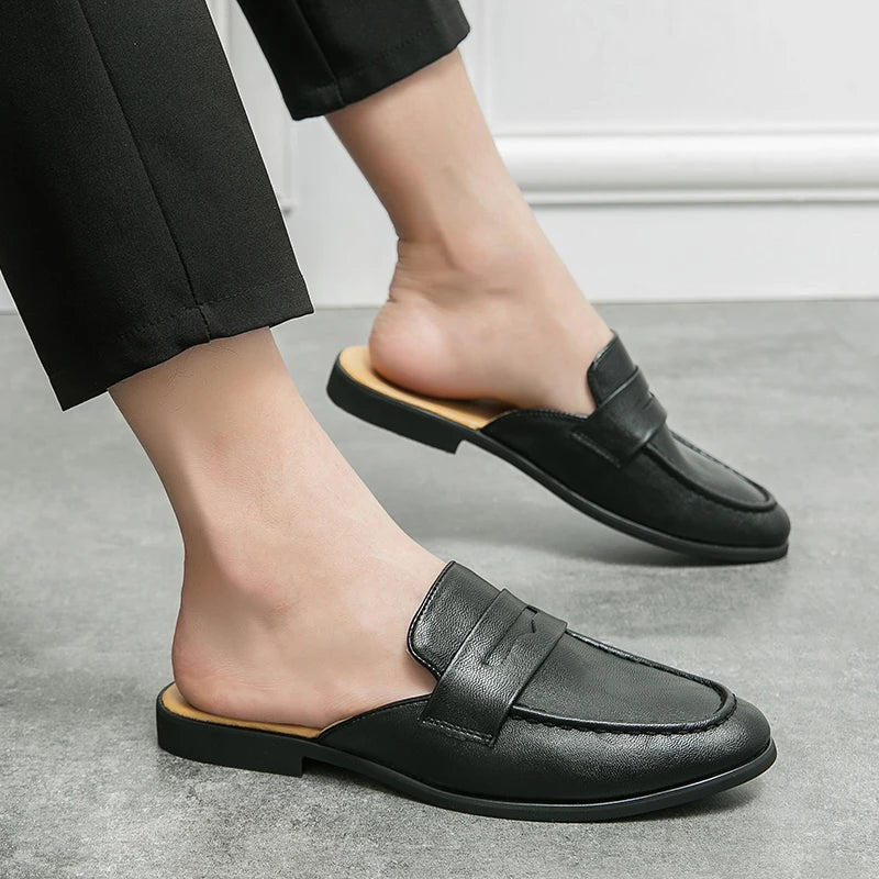 Mule penny à empeigne lisse pour homme