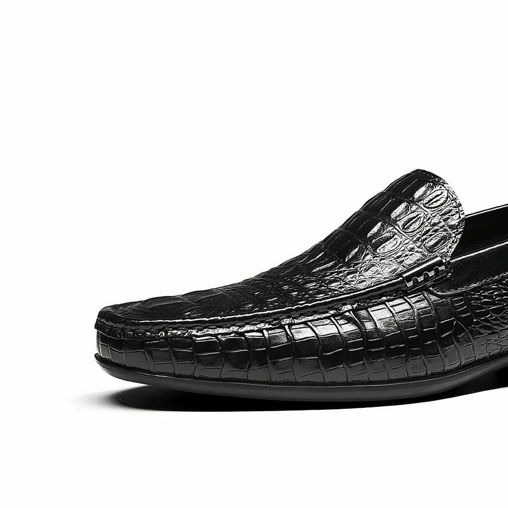 mocassin chic en cuir pour homme noir