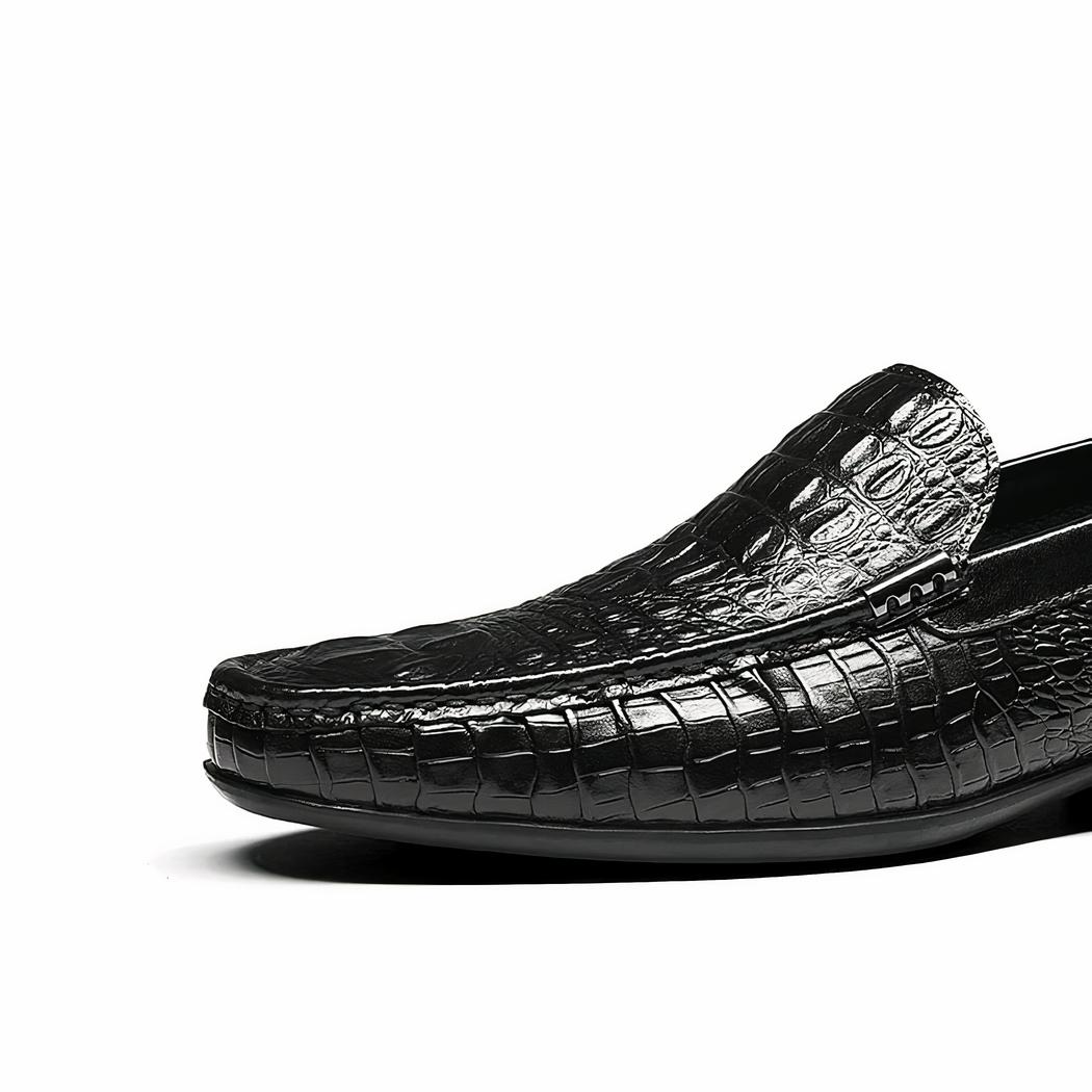 mocassin chic en cuir pour homme noir