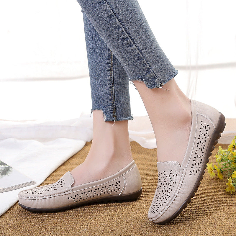 Mocassins ajourés à semelles souples pour femmes