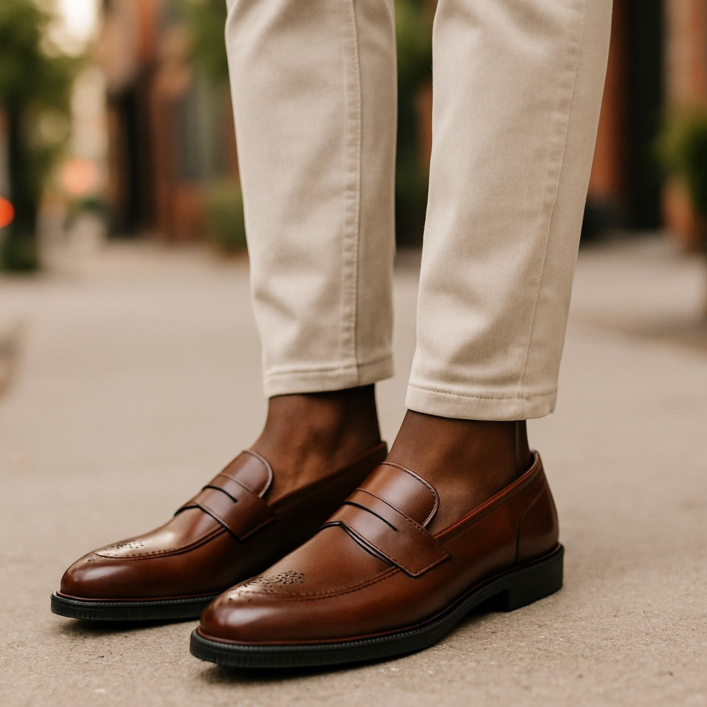 Mocassins de mariage en cuir synthétique pour homme