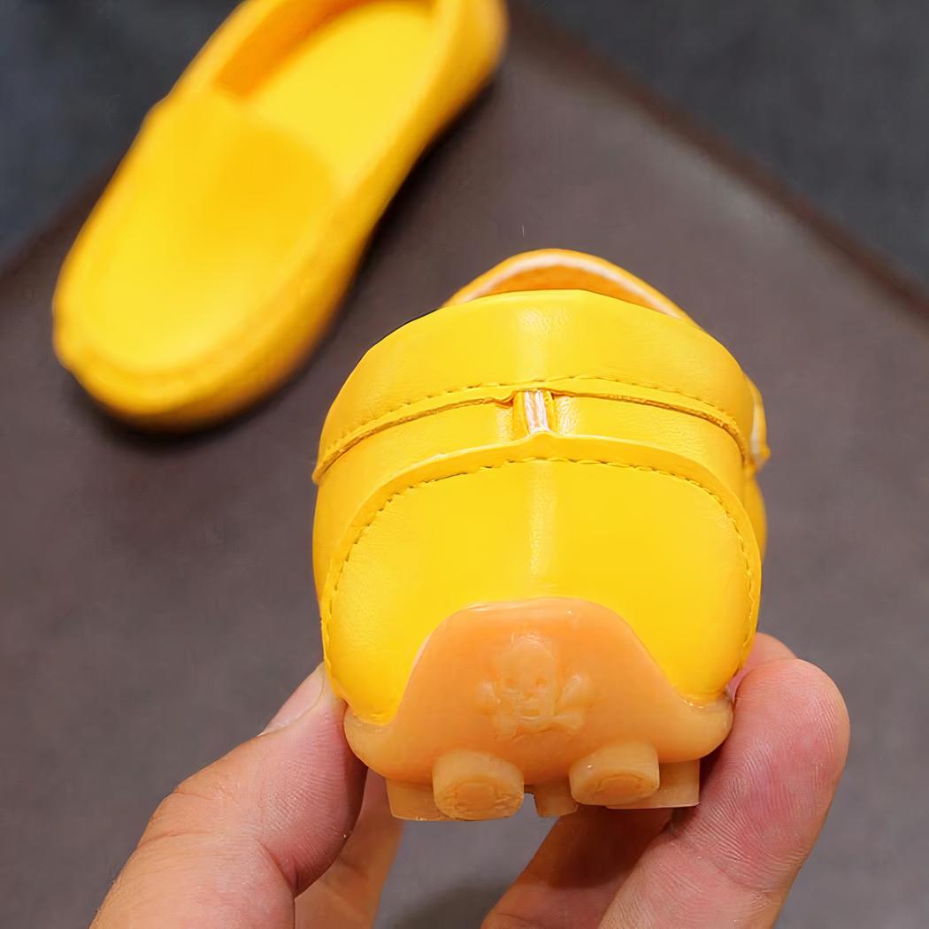 Mocassin à enfiler en cuir souple pour enfant