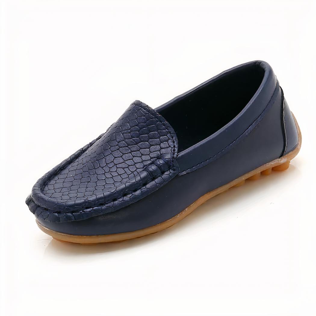 Mocassin à enfiler en cuir souple pour enfant