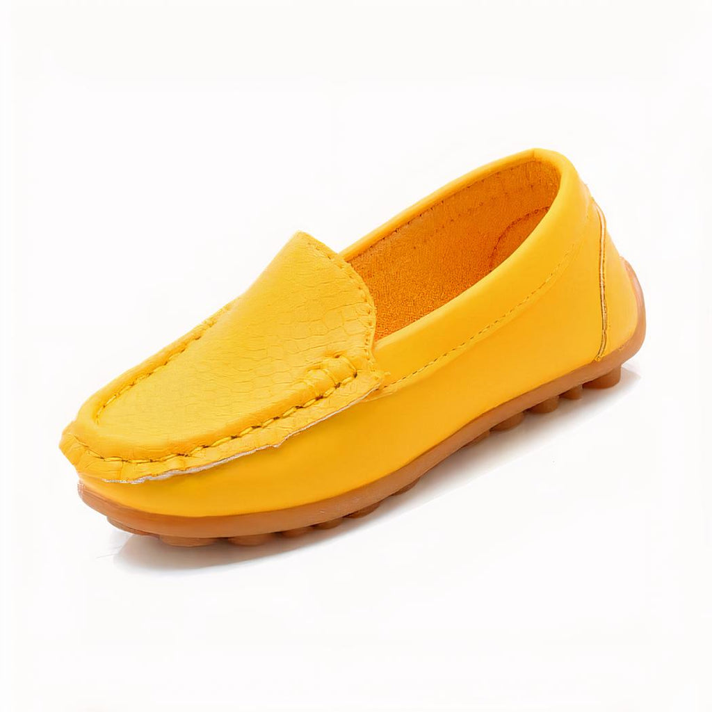 Mocassin à enfiler en cuir souple pour enfant