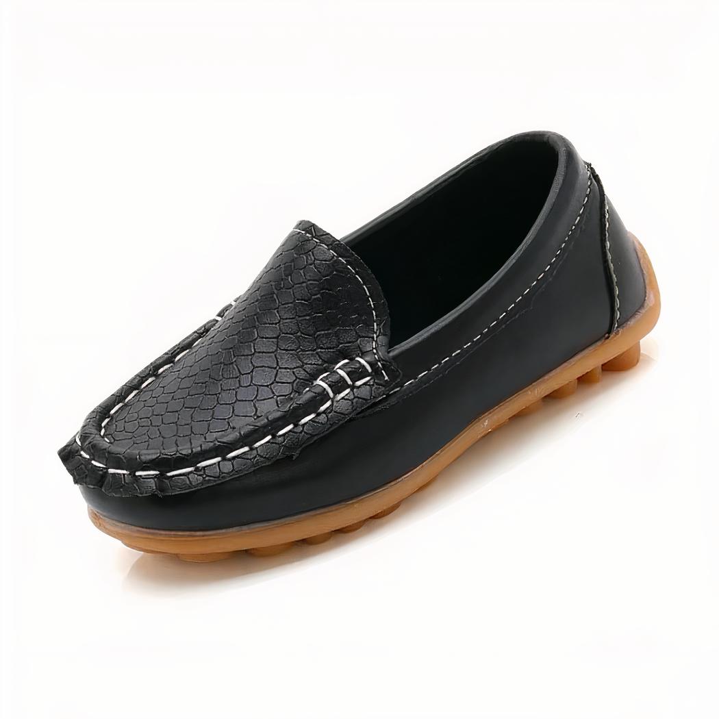 Mocassin à enfiler en cuir souple pour enfant