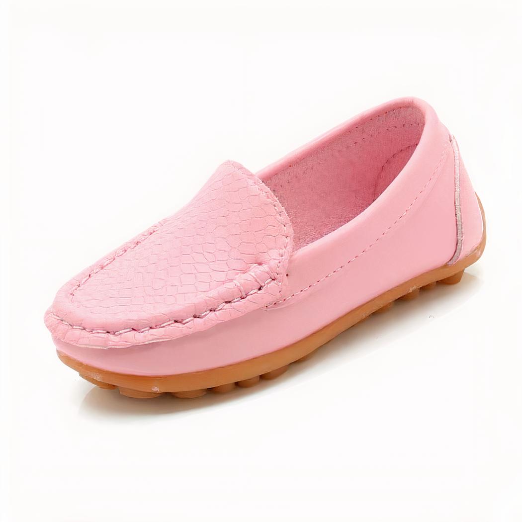 Mocassin à enfiler en cuir souple pour enfant