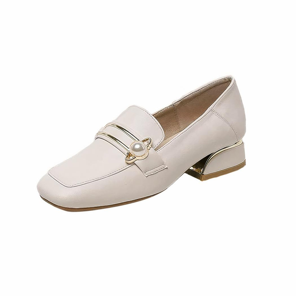 Mocassin à talons carrés élégants