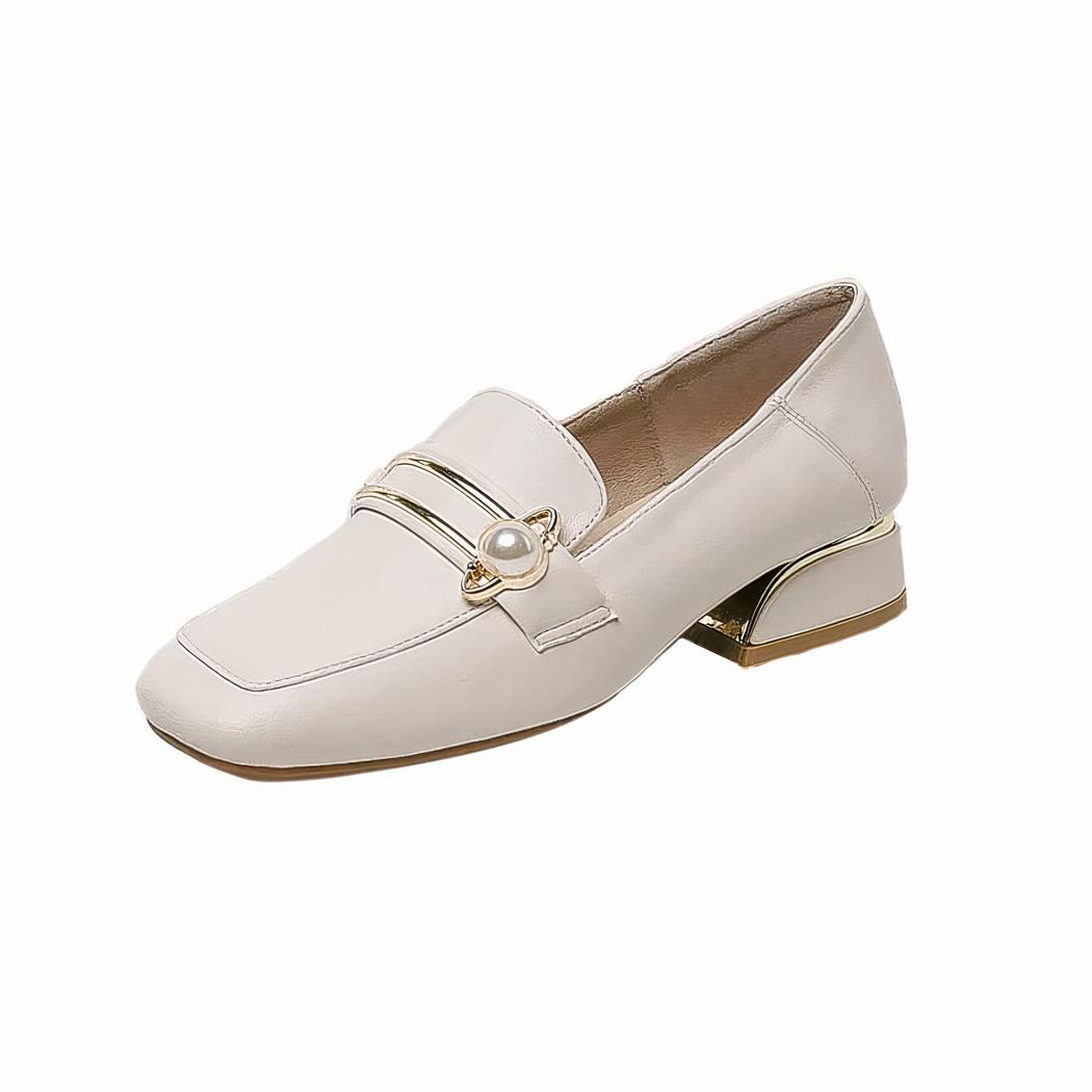 Mocassin à talons carrés élégants