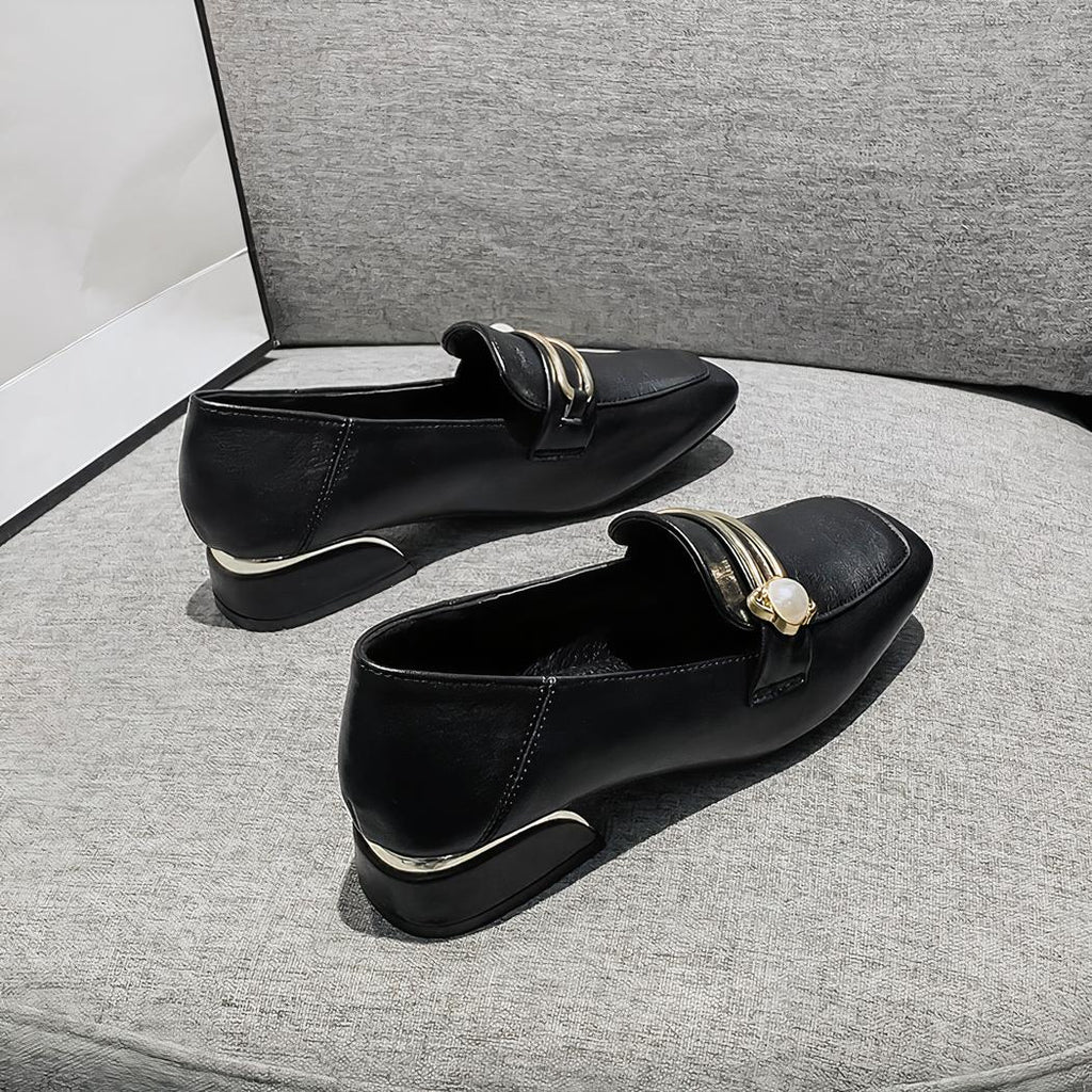 Mocassin à talons carrés élégants