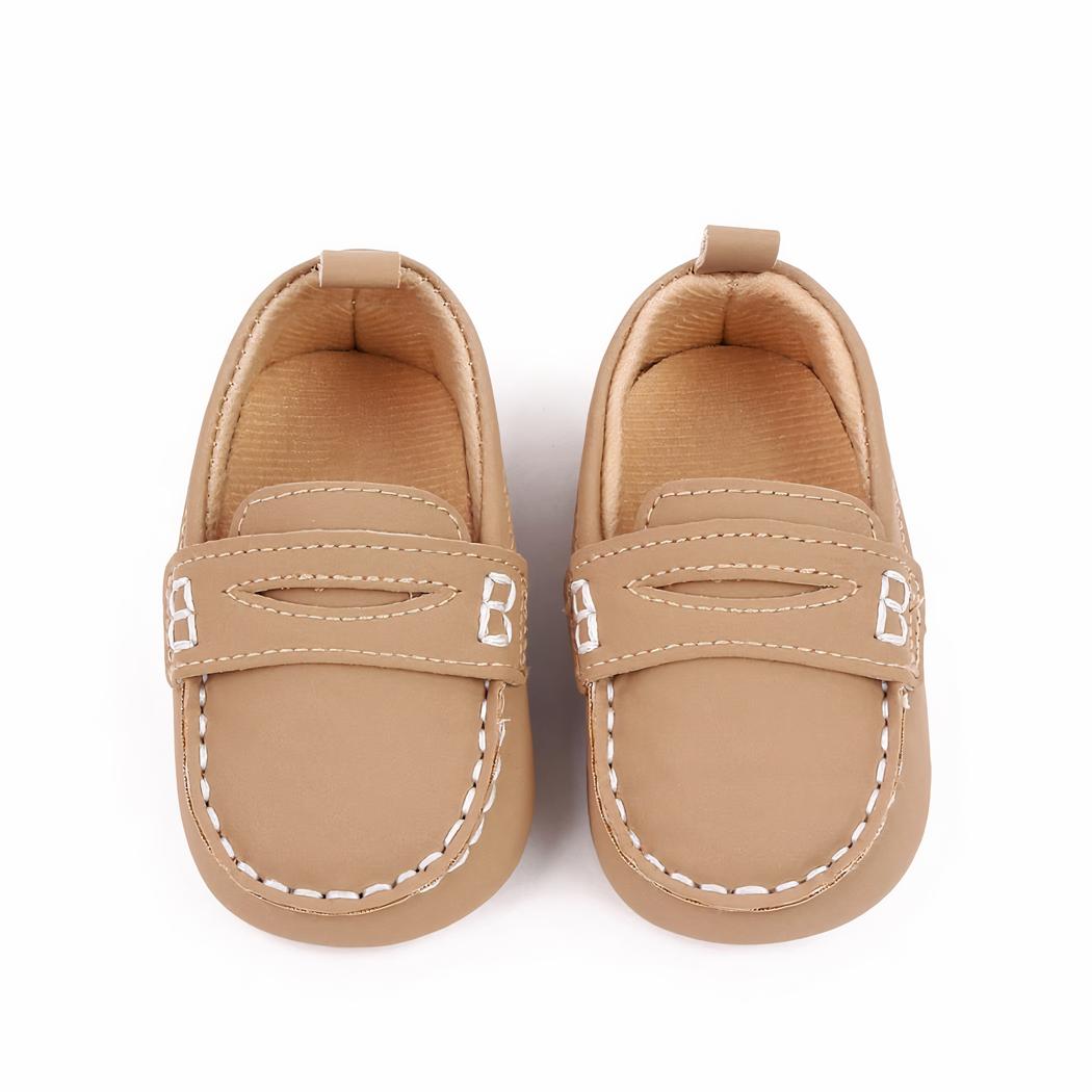 mocassin pour bébé marron en cuir
