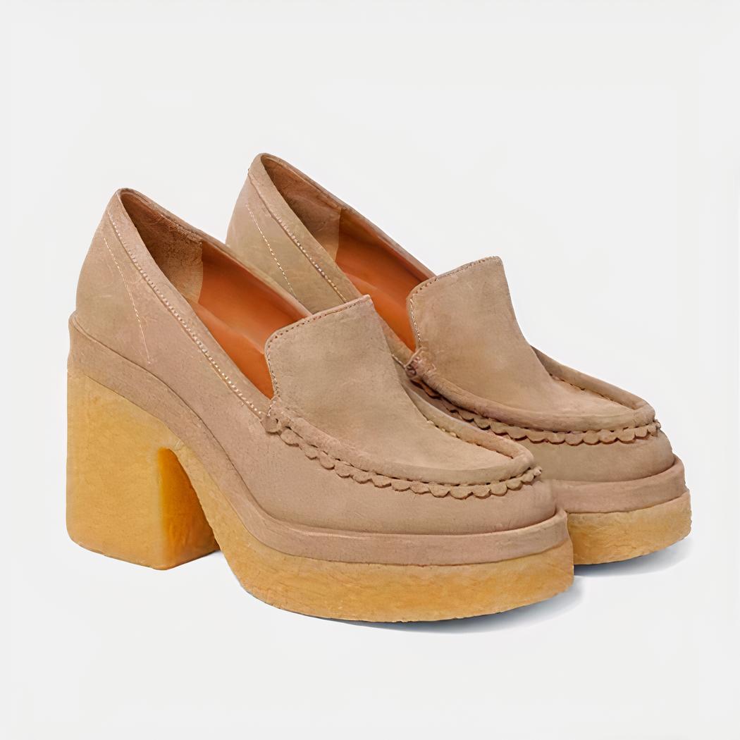 Mocassins classiques en daim pour femmes