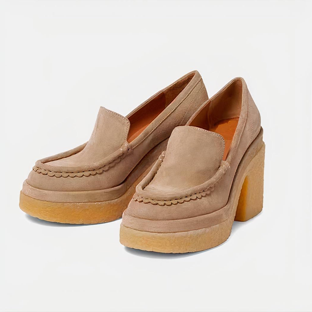 Mocassins classiques en daim pour femmes