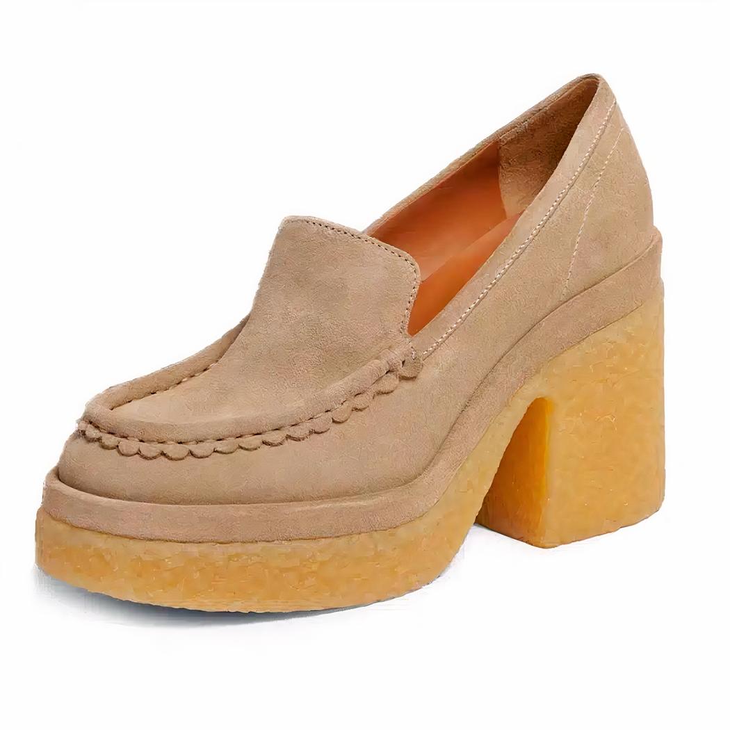 Mocassins classiques en daim pour femmes