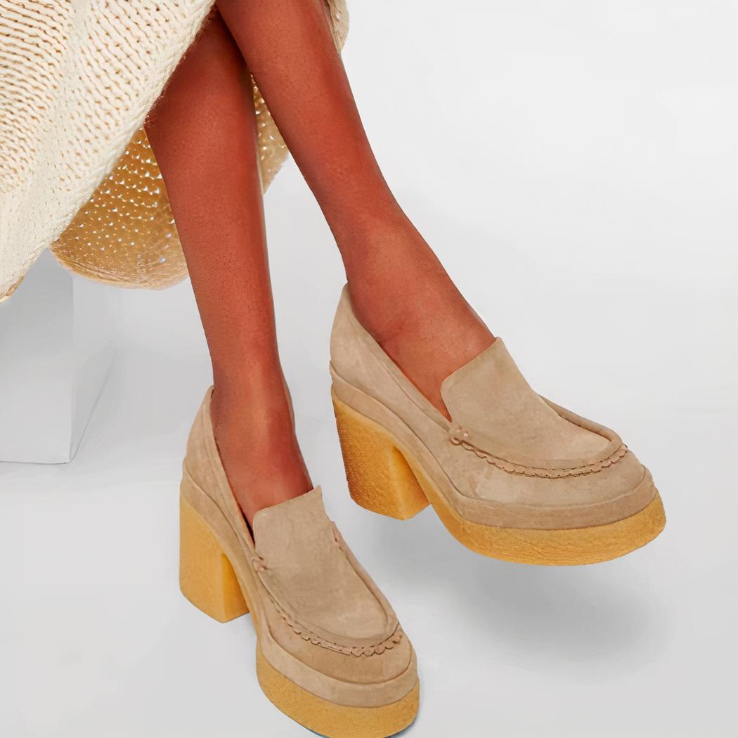 Mocassins classiques en daim pour femmes