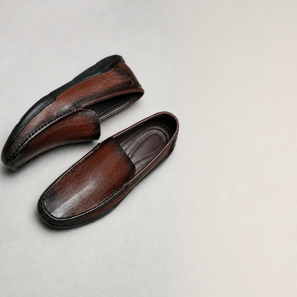 Mocassin Cuir Lisse Homme à Enfiler Classique