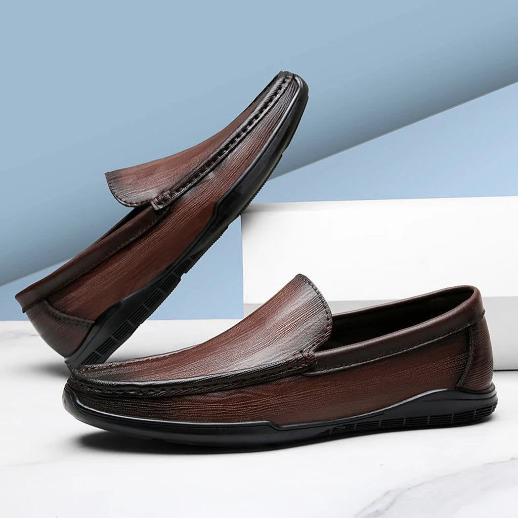 Mocassin Cuir Lisse Homme à Enfiler Classique
