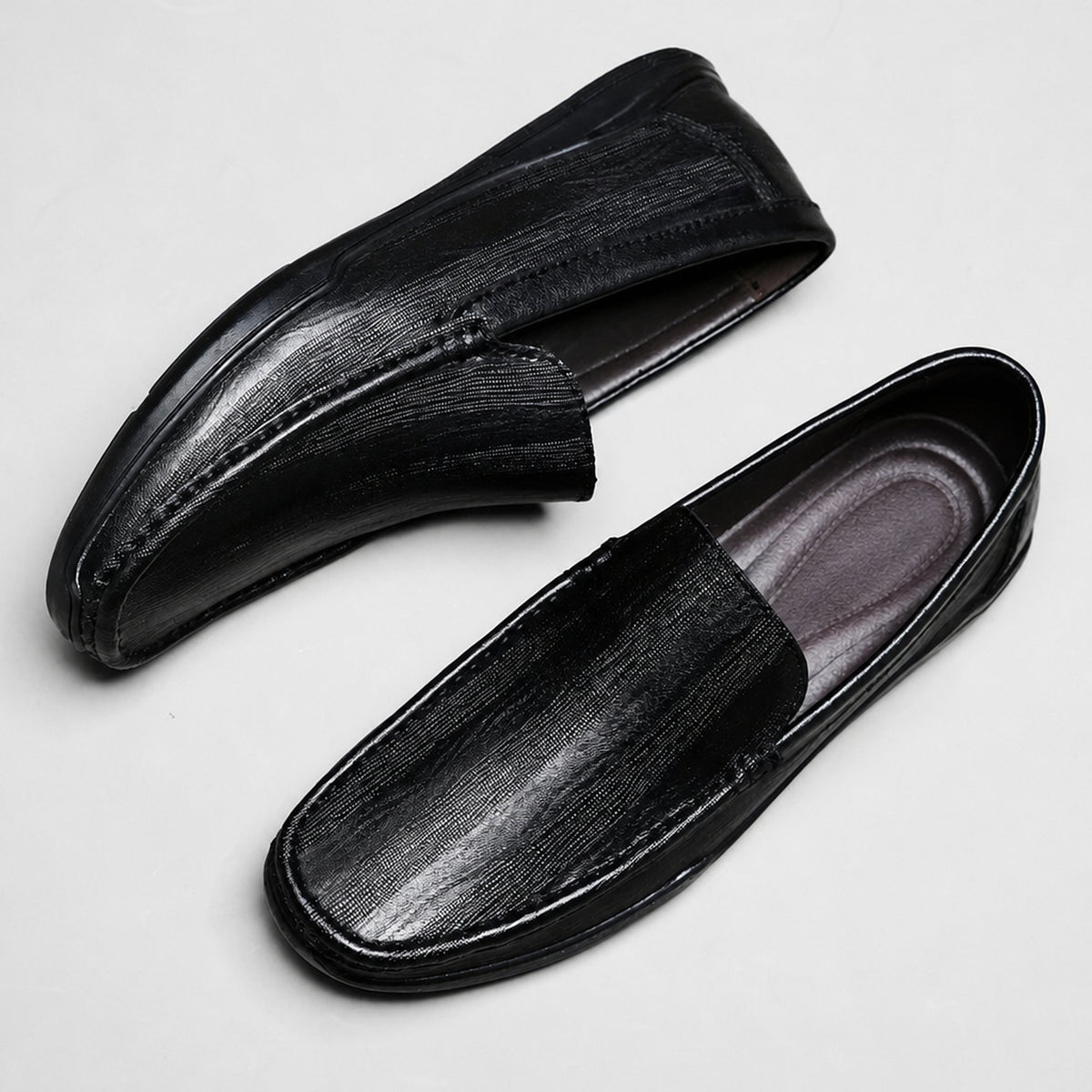 Mocassin Cuir Lisse Homme à Enfiler Classique