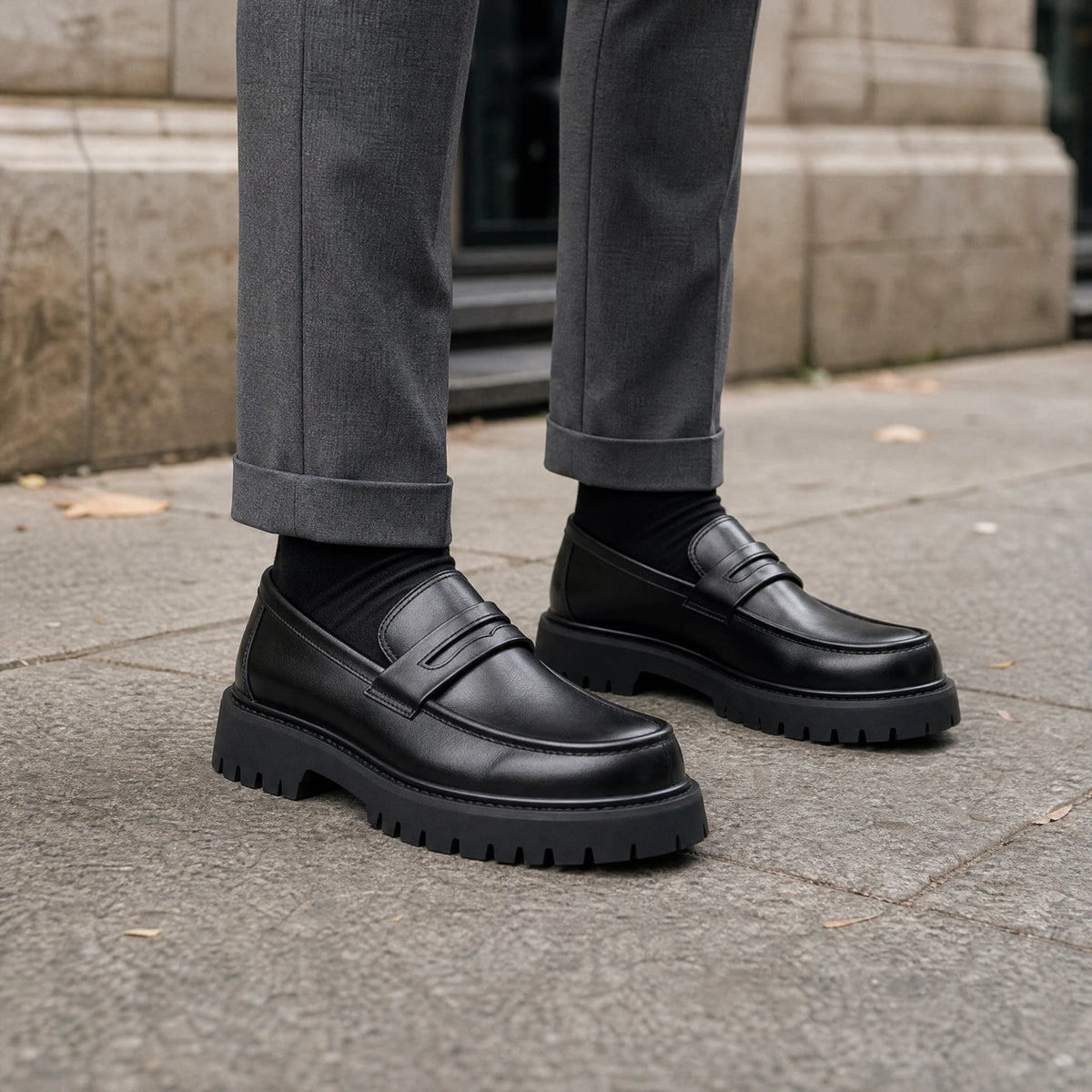 Mocassin Cuir Noir Homme à Semelle Crantée - Utilisation du produit