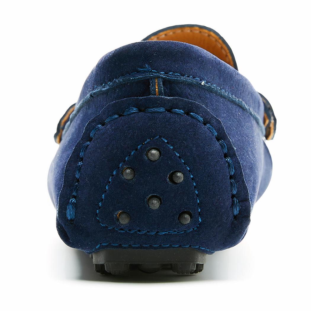 Mocassins en daim à bride pour garçon