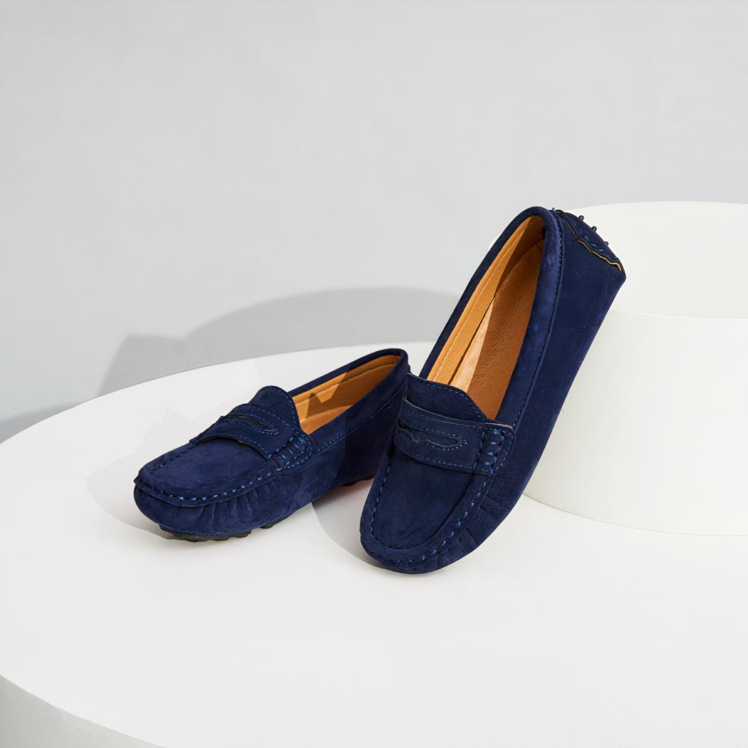 Mocassins en daim à bride pour garçon
