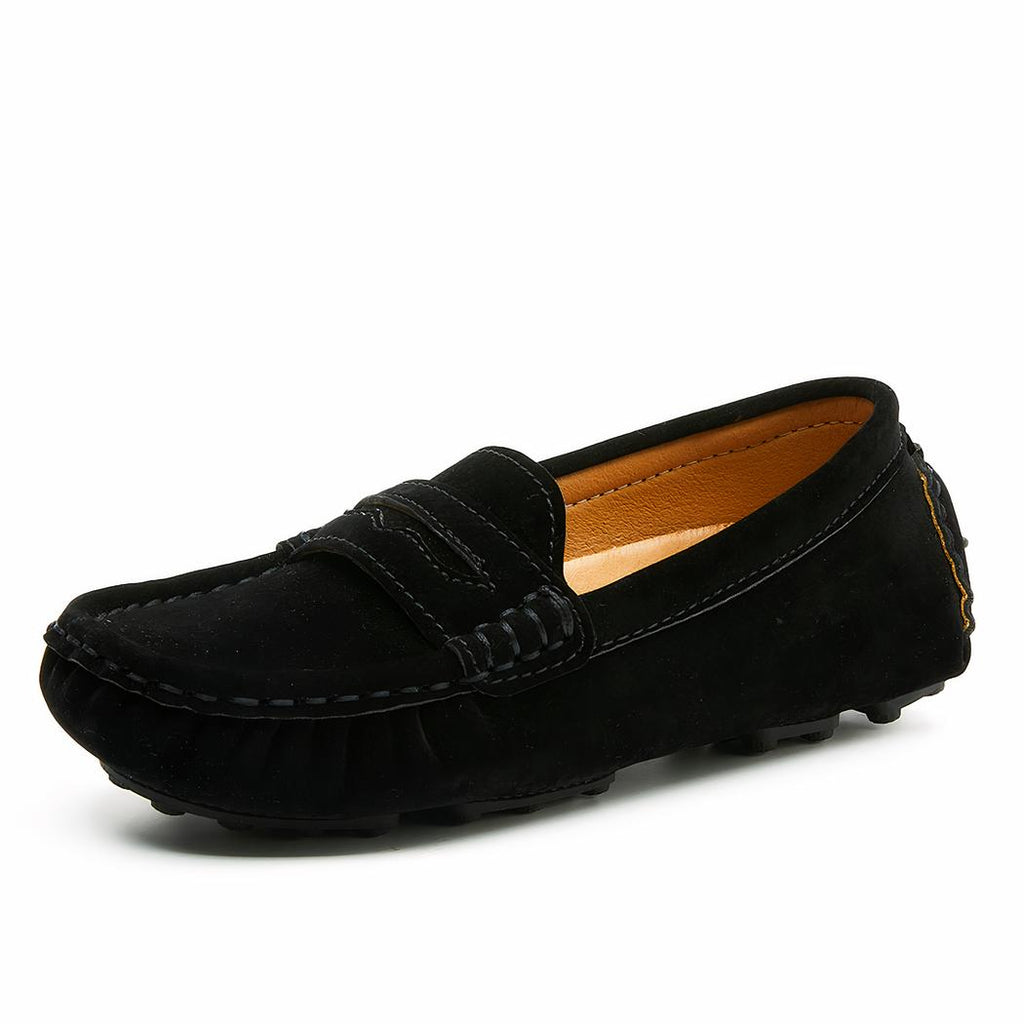 Mocassins en daim à bride pour garçon