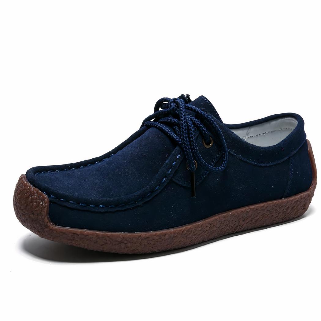 Mocassin en daim à lacets pour femmes