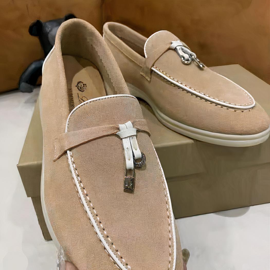 Mocassin en daim suédé britannique pour femmes