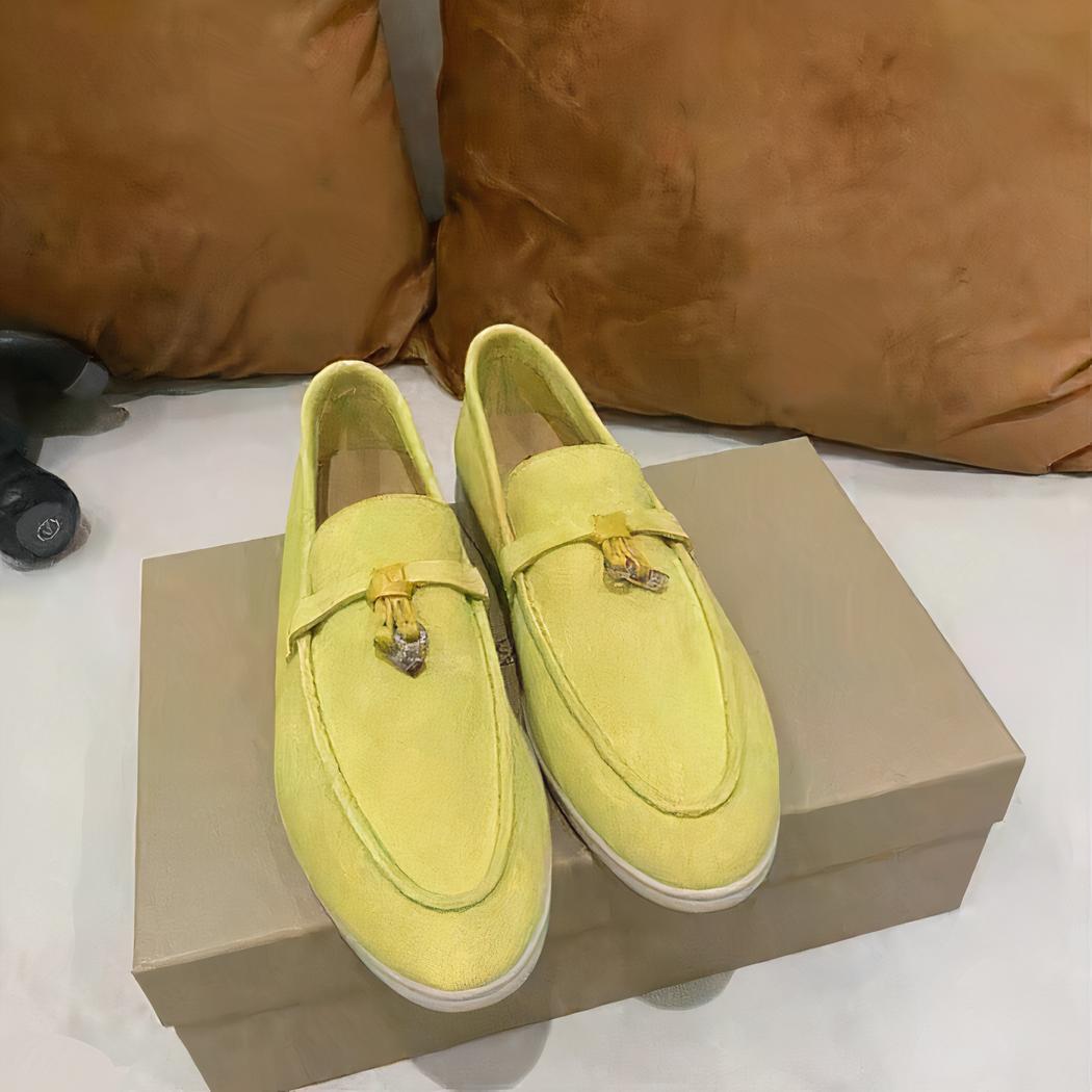 Mocassin en daim suédé britannique pour femmes