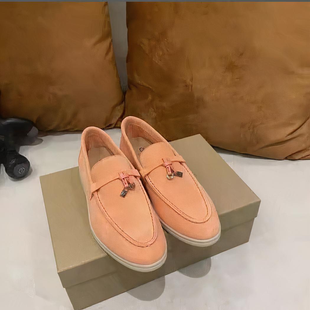 Mocassin en daim suédé britannique pour femmes