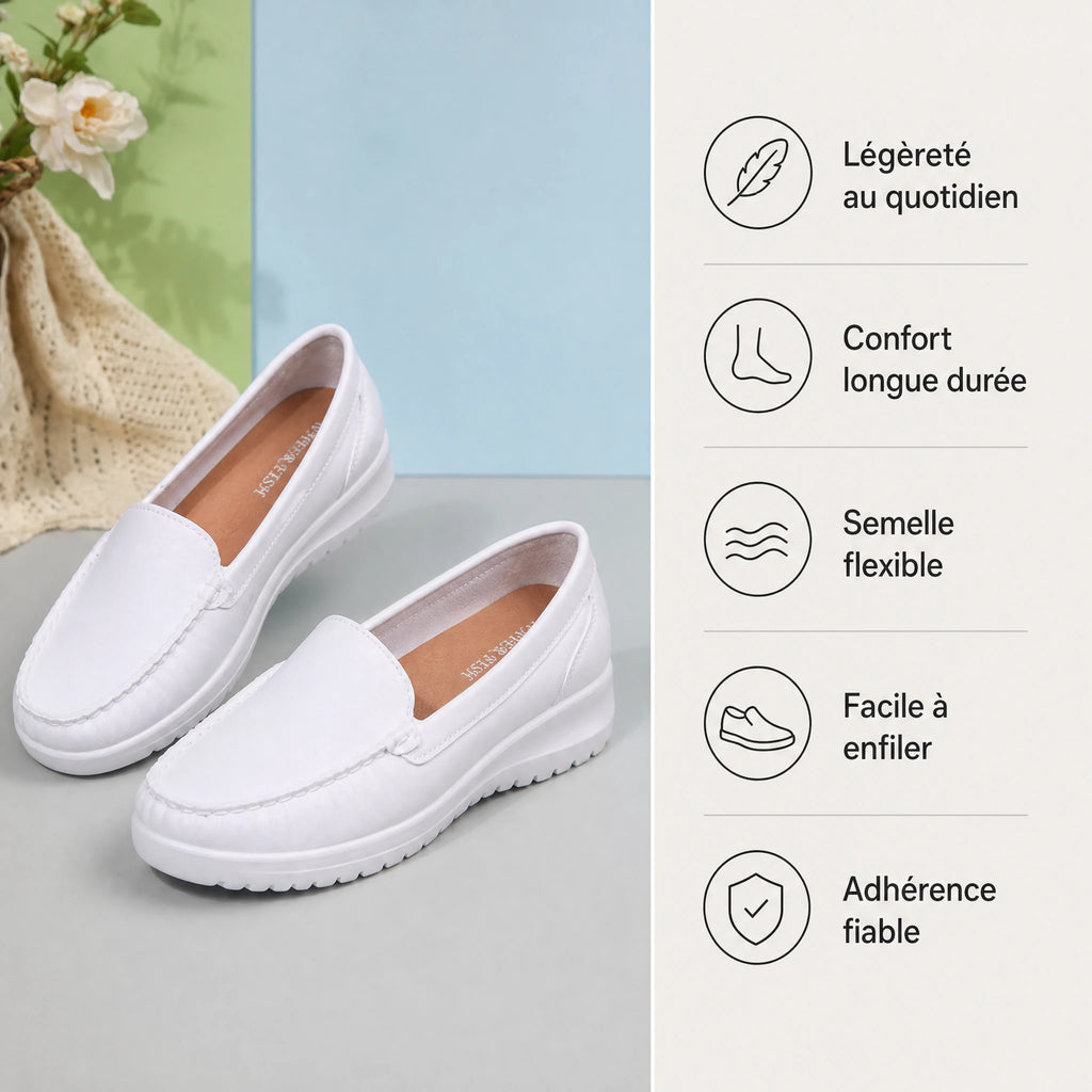 Mocassin Femme Confort à Semelle Souple et Légère - Bénéfices produit
