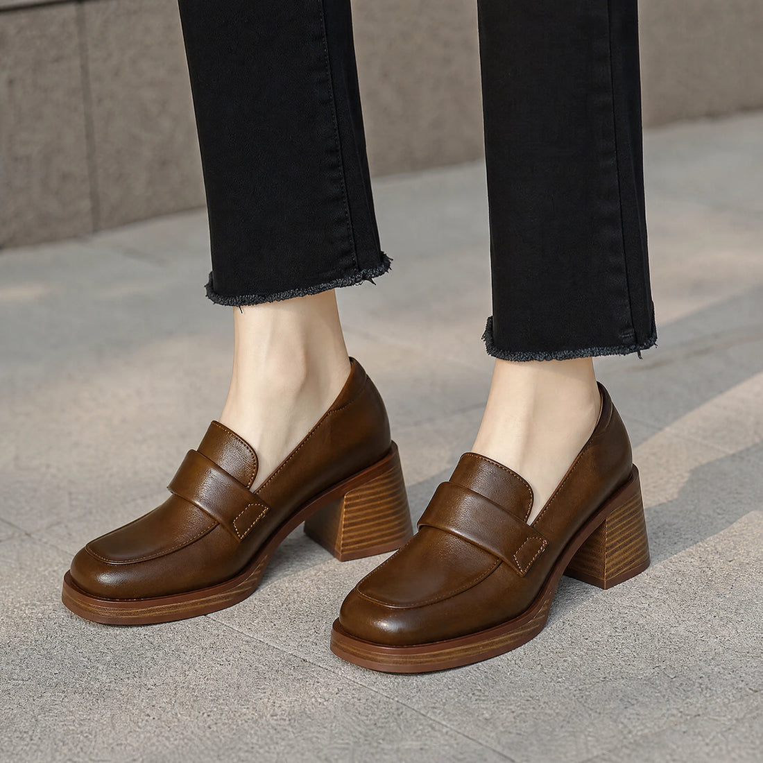 Mocassin Femme Talon Carré et Semelle Épaisse - Utilisation du produit