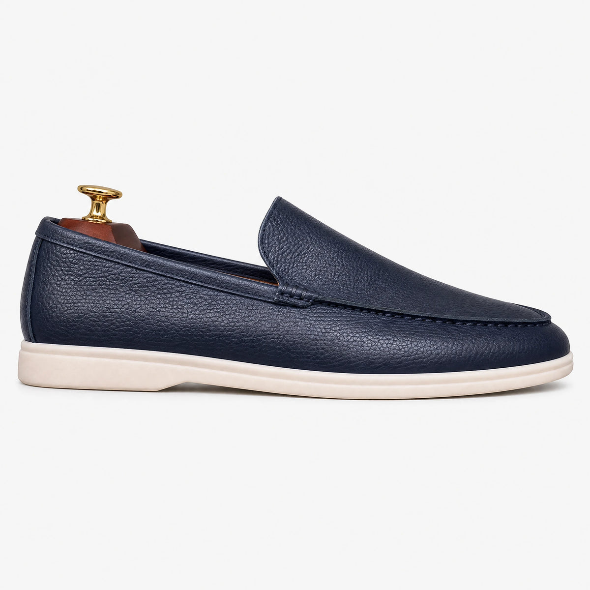 Mocassin Homme en Simili Cuir à Enfiler, Coloris Foncés - Fond neutre