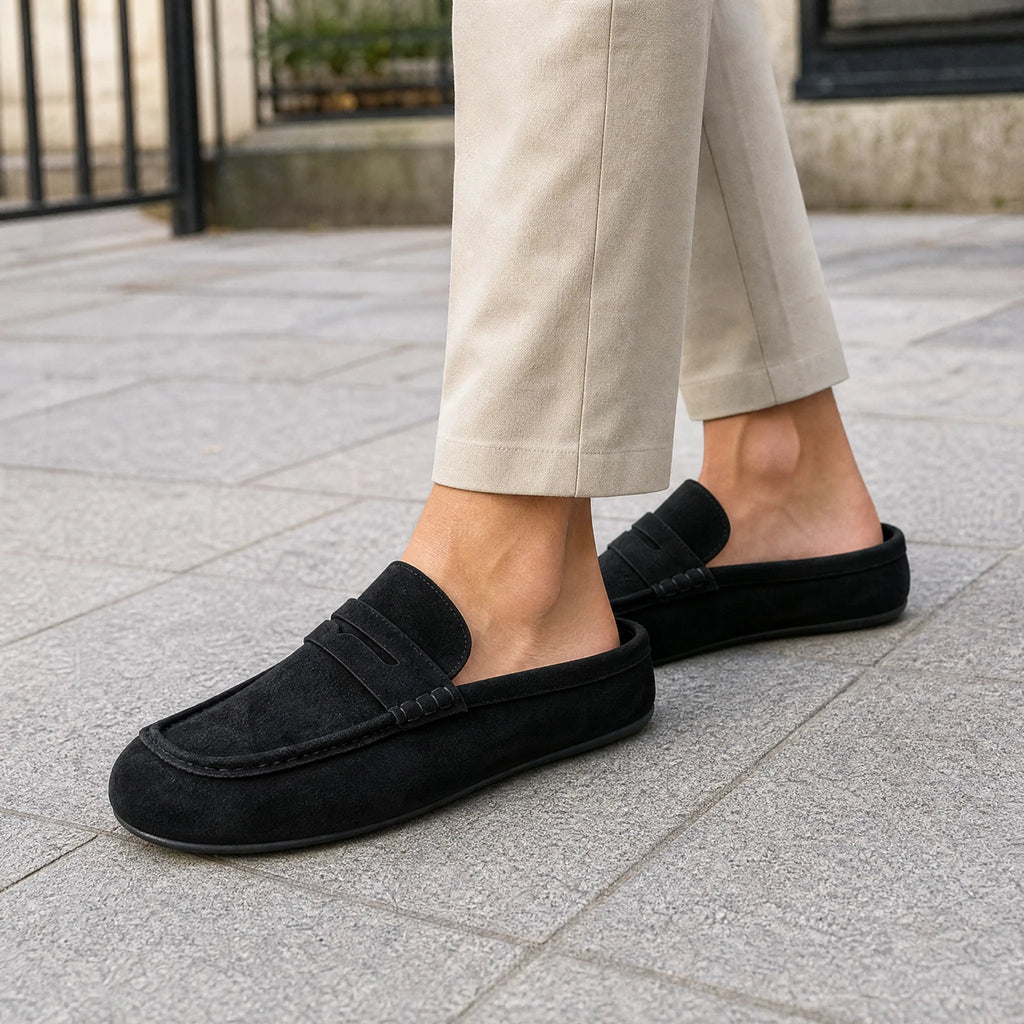 Mocassin Mule Noir Ouvert à Talon Bas et Semelle Souple - Utilisation du produit
