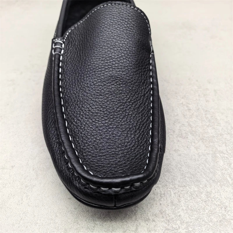 Mocassins noirs souples à enfiler pour homme