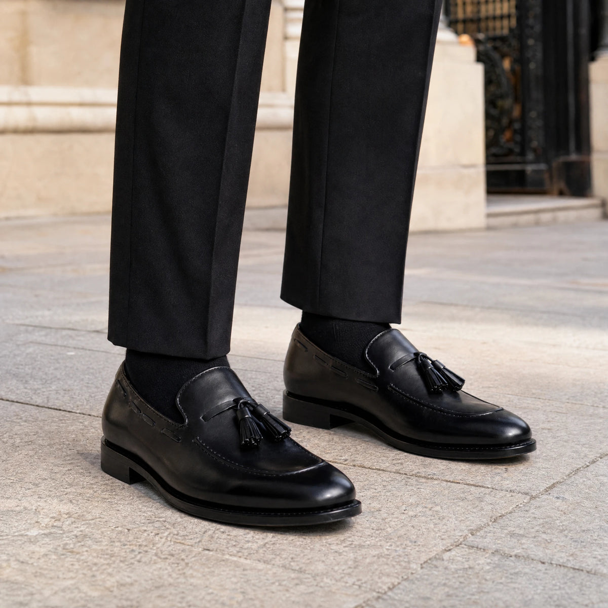 Mocassin Noir Vernis Homme à Glands - Utilisation du produit