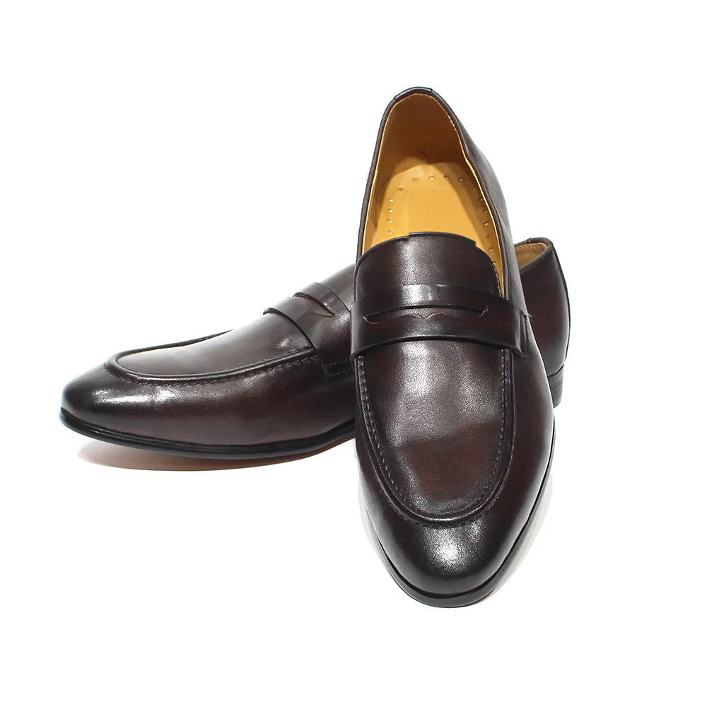Mocassins penny loafer en cuir pour homme