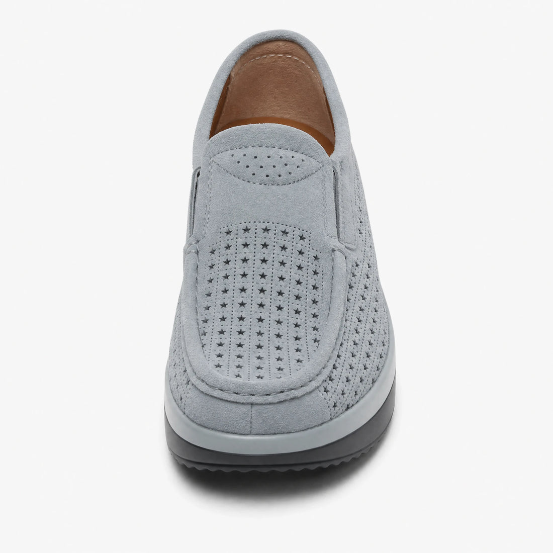 Mocassin plateforme ajouré à semelle compensée - Fond neutre