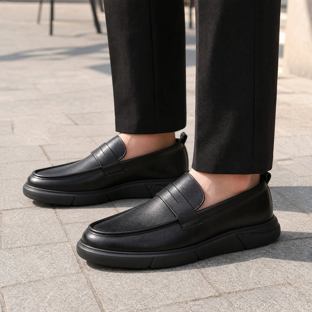 Mocassin Plateforme Homme Noir à Languette - Utilisation du produit