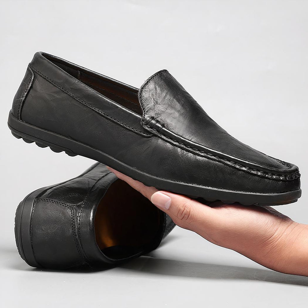 Mocassin respirants en cuir synthétique pour hommes