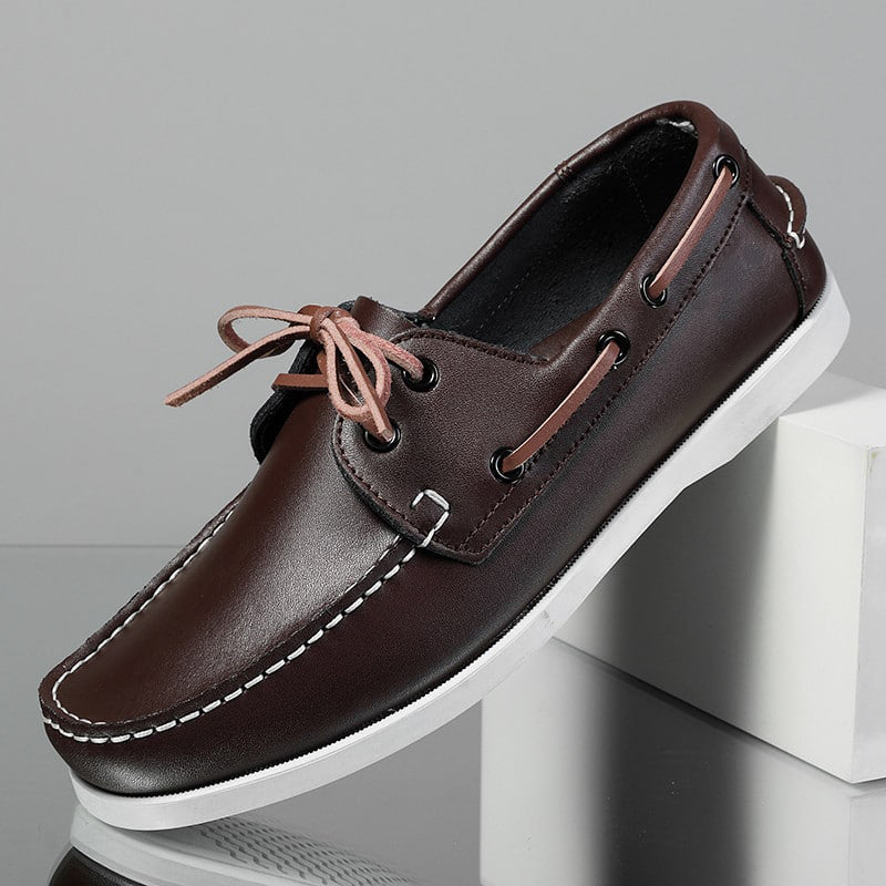 Mocassins bateau formels à lacets pour homme