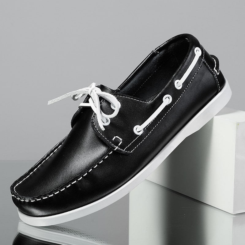 Mocassins bateau formels à lacets pour homme