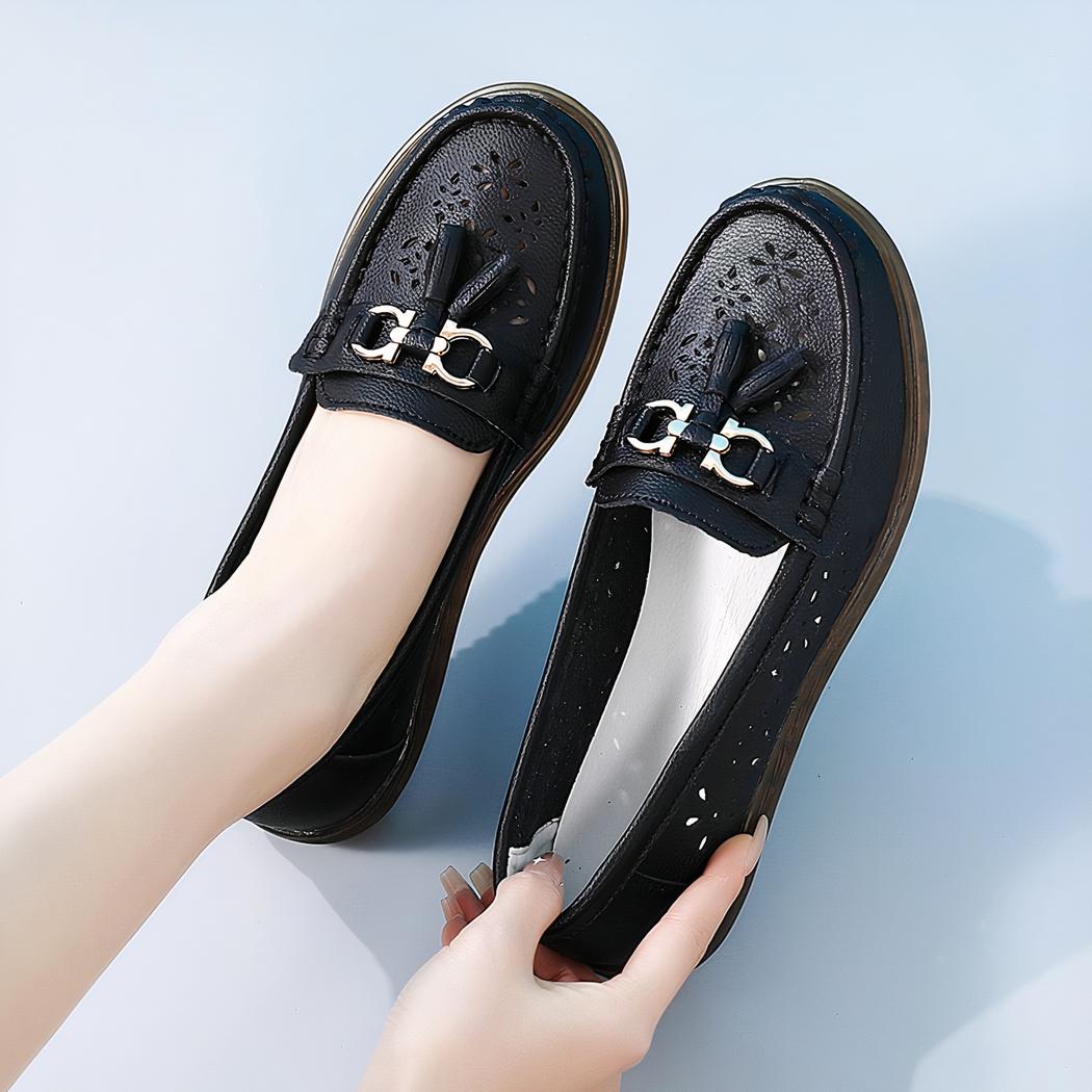 Mocassins à enfiler à glands pour femme