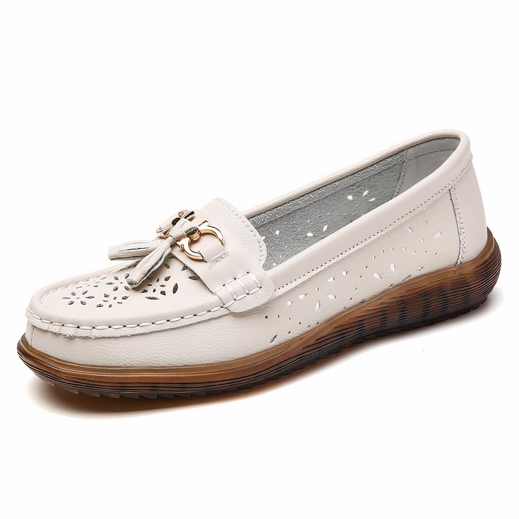 Mocassins à enfiler à glands pour femme