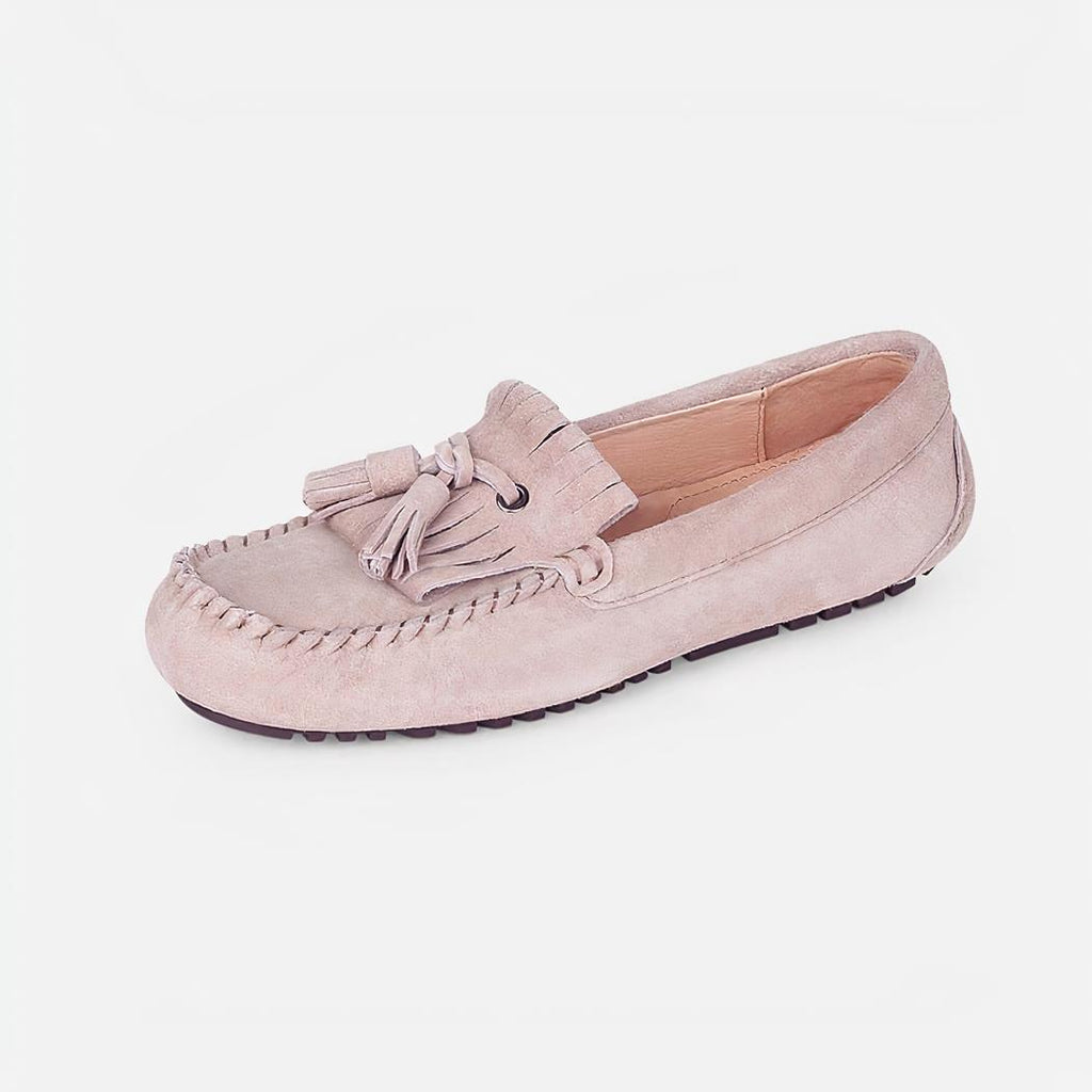 Mocassins à franges en daim pour femme