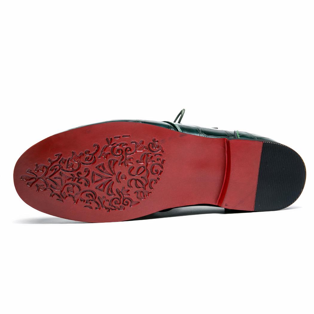 Mocassins à gland avec un effet croco classique pour hommes